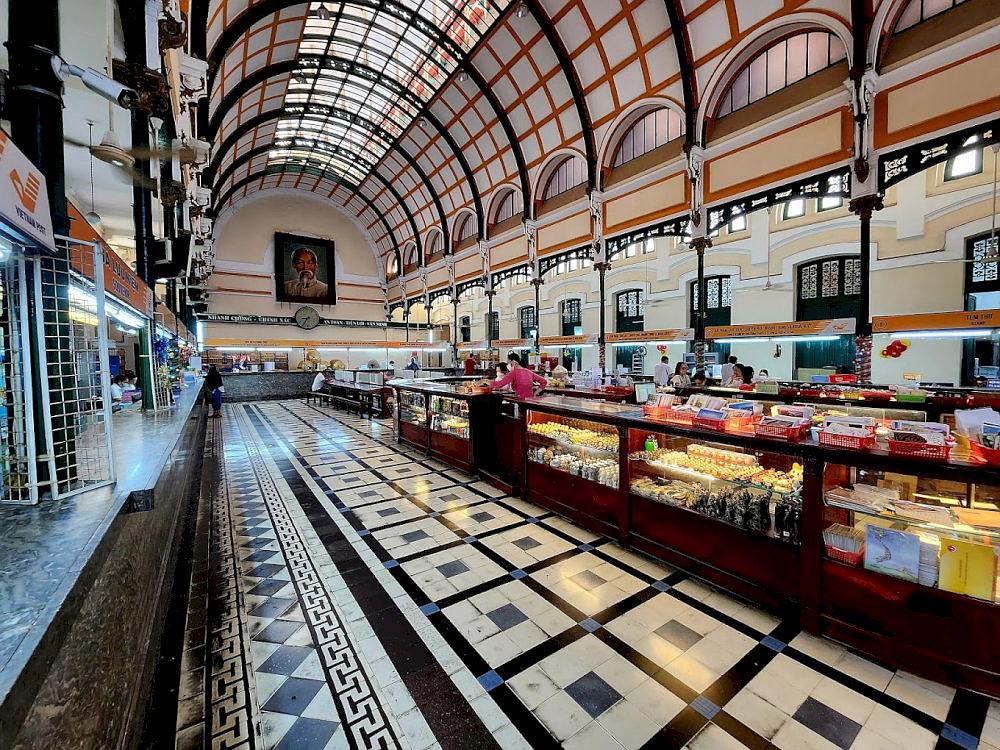 Inside, the historic ambiance and classic postal counters create a charming old-world charm